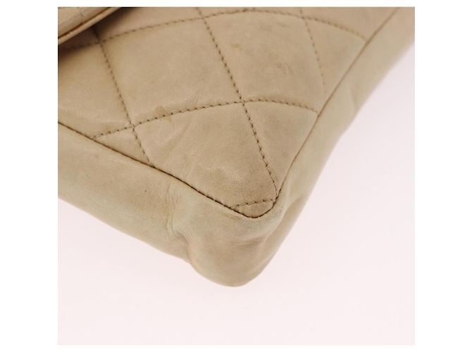 CHANEL Marsupio Matelasse in pelle di agnello Beige Oro CC Auth bs36144 D'oro - vista 9