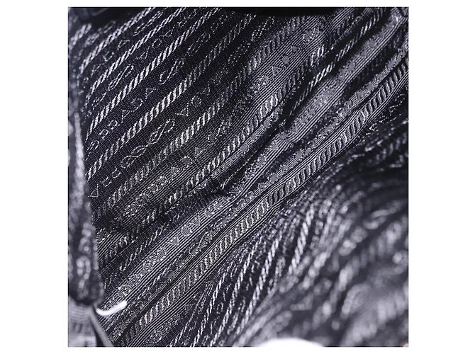 Borsa a Spalla PRADA Nylon Nero Argento Auth SW2639M - vista 11