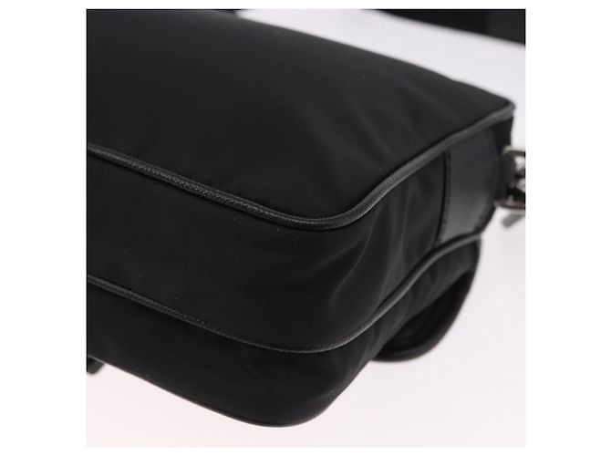 Borsa a Spalla PRADA Nylon Nero Argento Auth SW2639M - vista 16