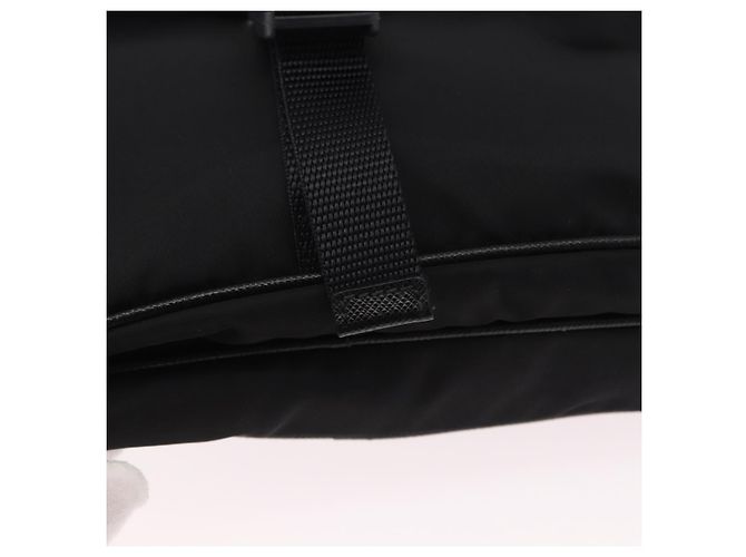 Borsa a Spalla PRADA Nylon Nero Argento Auth SW2639M - vista 19