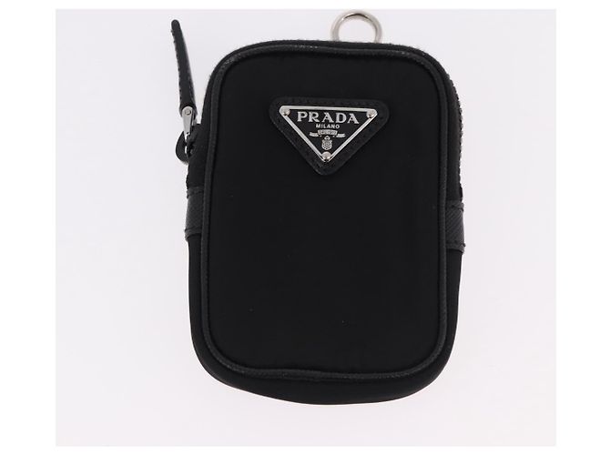 Borsa a Spalla PRADA Nylon Nero Argento Auth SW2639M - vista 24
