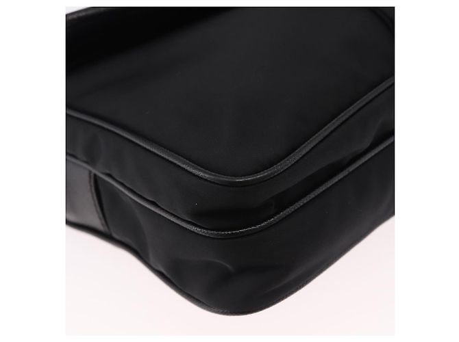 Borsa a Spalla PRADA Nylon Nero Argento Auth SW2639M - vista 8