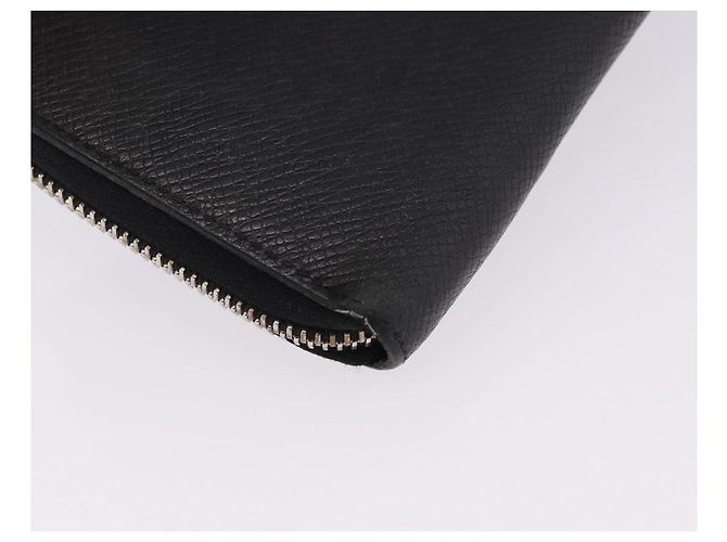 LOUIS VUITTON Taiga Zippy Wallet Cartera Vertical Ardoise M32822 LV Auth BA14417 Gris - vista 16