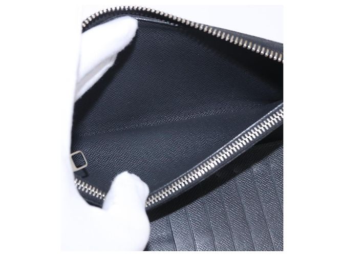 LOUIS VUITTON Taiga Zippy Wallet Cartera Vertical Ardoise M32822 LV Auth BA14417 Gris - vista 19