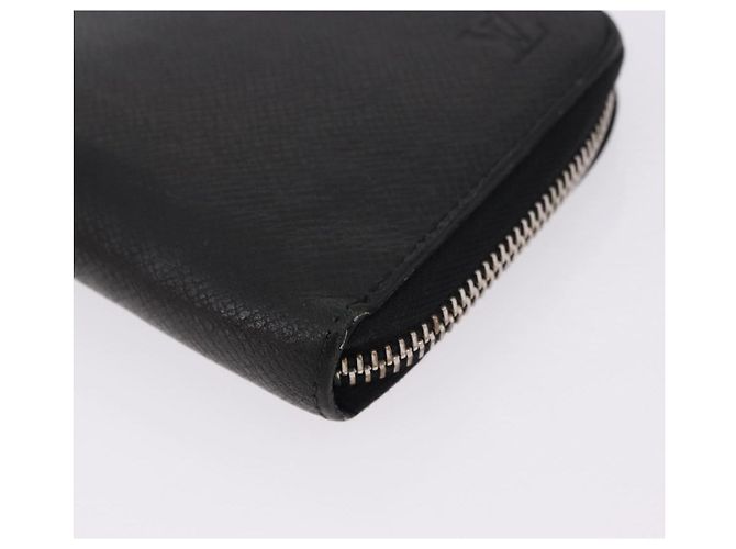 LOUIS VUITTON Taiga Zippy Wallet Cartera Vertical Ardoise M32822 LV Auth BA14417 Gris - vista 7