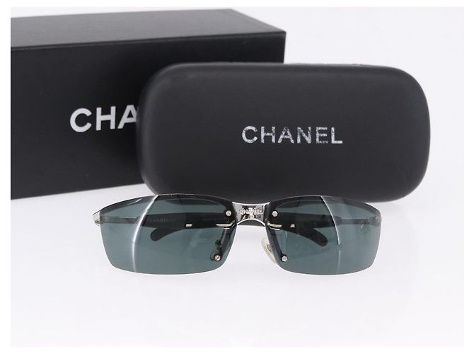 Gafas de sol CHANEL metal Verde CC Auth 192844M - vista 12