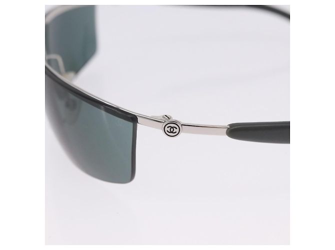 Gafas de sol CHANEL metal Verde CC Auth 192844M - vista 8