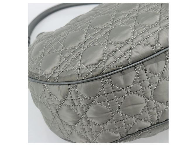Borsa a tracolla Christian Dior Canage Nylon Grigio Argento Auth ep15322 Marrone - vista 17