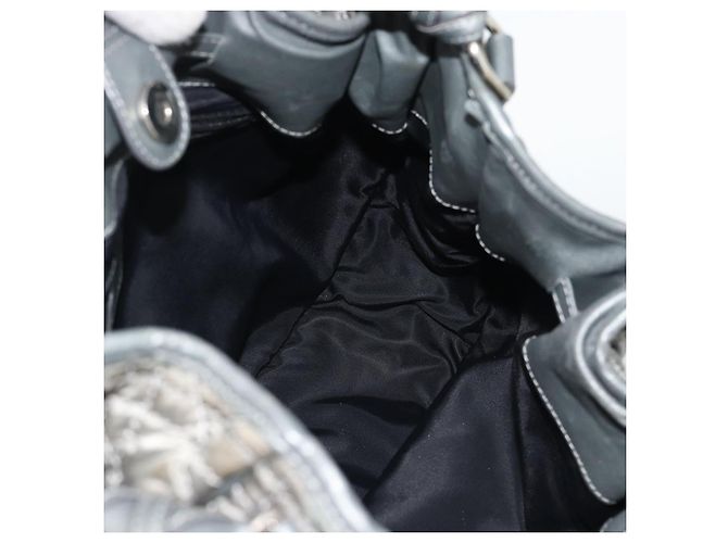 Borsa a tracolla Christian Dior Canage Nylon Grigio Argento Auth ep15322 Marrone - vista 19