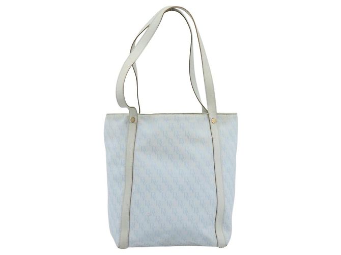 BOTTEGA VENETA Tote Bag Canvas Hellblau Gold Auth bs36249 Golden - Ansicht 13