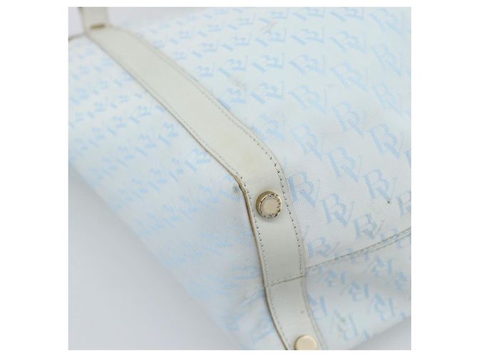 BOTTEGA VENETA Tote Bag Canvas Hellblau Gold Auth bs36249 Golden - Ansicht 17