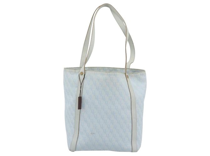 BOTTEGA VENETA Tote Bag Canvas Hellblau Gold Auth bs36249 Golden - Ansicht 2