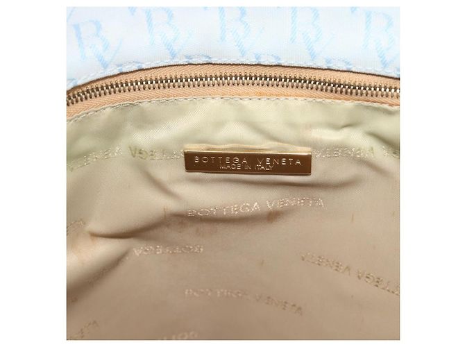 BOTTEGA VENETA Tote Bag Canvas Hellblau Gold Auth bs36249 Golden - Ansicht 20