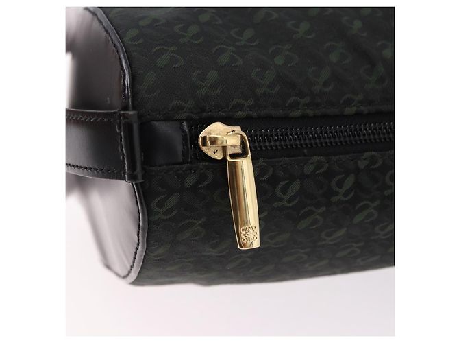 LOEWE Anagram Clutch Bag Canvas Schwarz Gold Auth bs36077V Golden - Ansicht 10