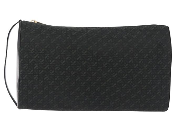 LOEWE Anagram Clutch Bag Canvas Schwarz Gold Auth bs36077V Golden - Ansicht 13