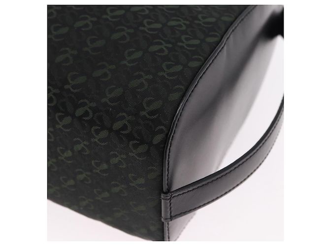 LOEWE Anagram Clutch Bag Canvas Schwarz Gold Auth bs36077V Golden - Ansicht 16