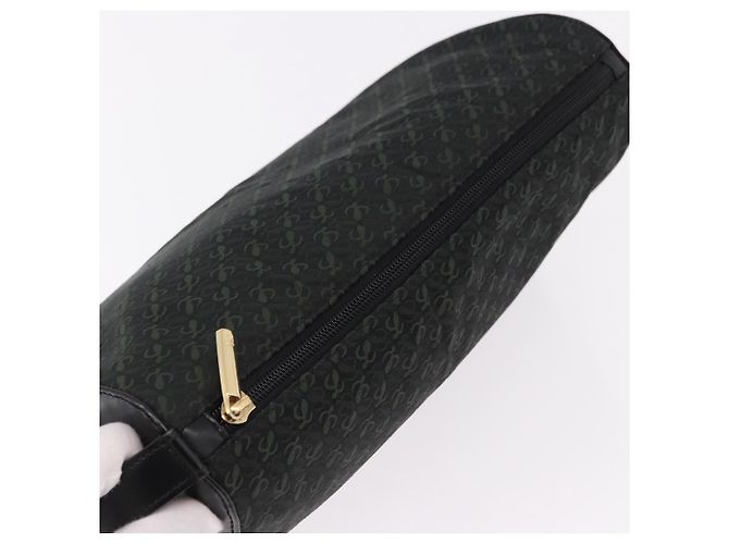 LOEWE Anagram Clutch Bag Canvas Schwarz Gold Auth bs36077V Golden - Ansicht 6