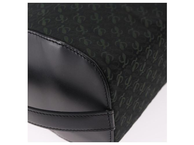 LOEWE Anagram Clutch Bag Canvas Schwarz Gold Auth bs36077V Golden - Ansicht 9