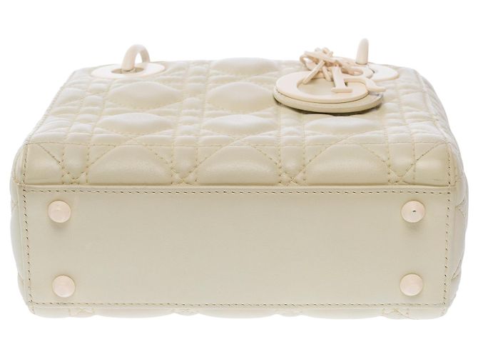 Borsa DIOR Lady Dior in Pelle Beige - 103758 - vista 10