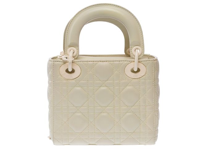 Borsa DIOR Lady Dior in Pelle Beige - 103758 - vista 3