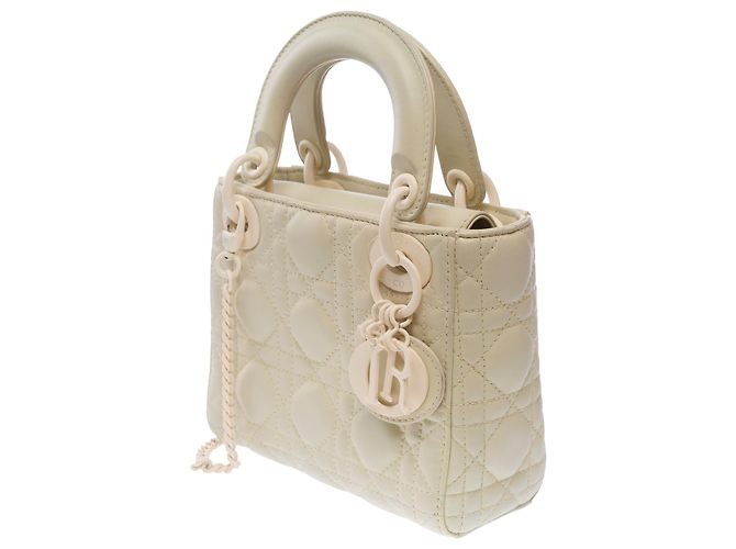 Borsa DIOR Lady Dior in Pelle Beige - 103758 - vista 4