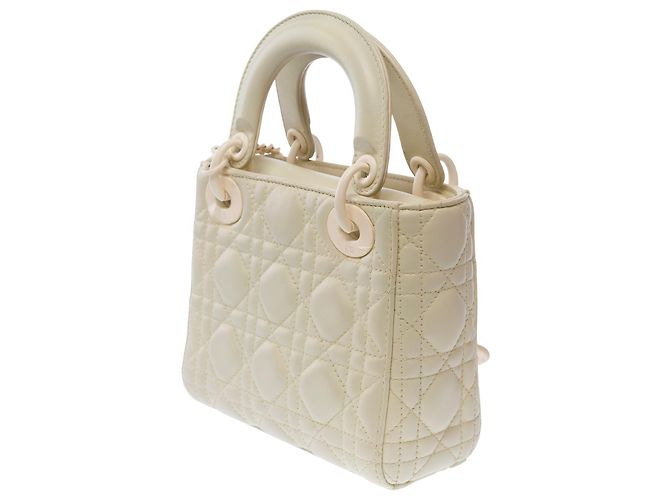 Borsa DIOR Lady Dior in Pelle Beige - 103758 - vista 5