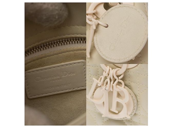 Borsa DIOR Lady Dior in Pelle Beige - 103758 - vista 6