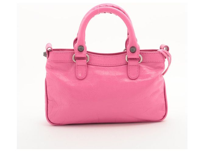 Balenciaga Borsa a tracolla Le Cagole Mini in pelle di agnello rosa - vista 2