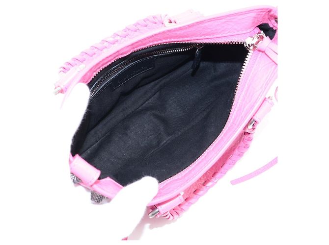 Balenciaga Borsa a tracolla Le Cagole Mini in pelle di agnello rosa - vista 8