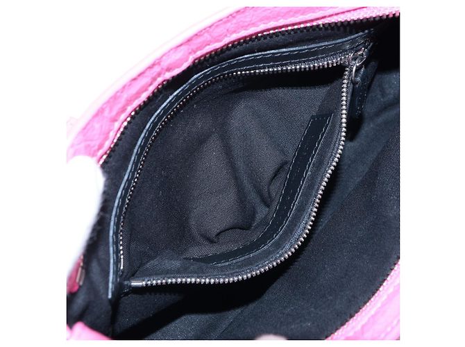 Balenciaga Borsa a tracolla Le Cagole Mini in pelle di agnello rosa - vista 9