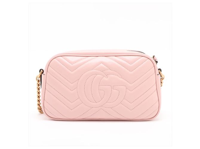 Gucci Borsa Camera GG Marmont Small in pelle trapuntata rosa - vista 2