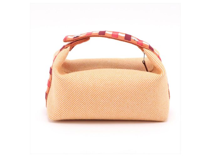 Hermès Beauty Case Bride PM Wool Beauty Case Orange Arancione - Ansicht 2