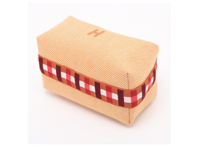 Hermès Beauty Case Bride PM Wool Beauty Case Orange Arancione - Ansicht 3