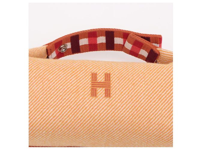 Hermès Beauty Case Bride PM Wool Beauty Case Orange Arancione - Ansicht 6