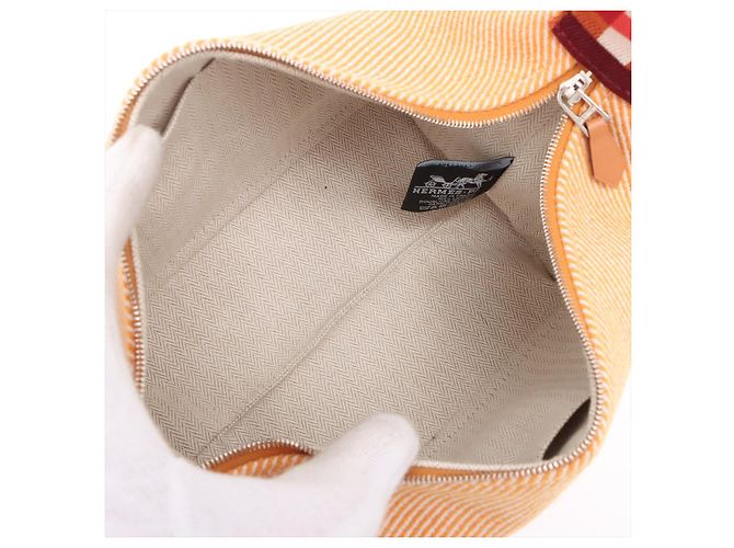 Hermès Beauty Case Bride PM Wool Beauty Case Orange Arancione - Ansicht 7