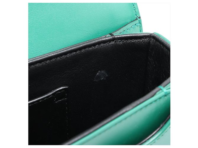 Saint Laurent Solferino Medium Leather Flap Crossbody Green Verde - vista 10