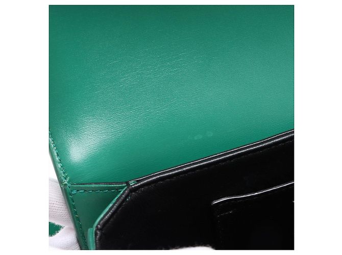 Saint Laurent Solferino Medium Leather Flap Crossbody Green Verde - vista 11