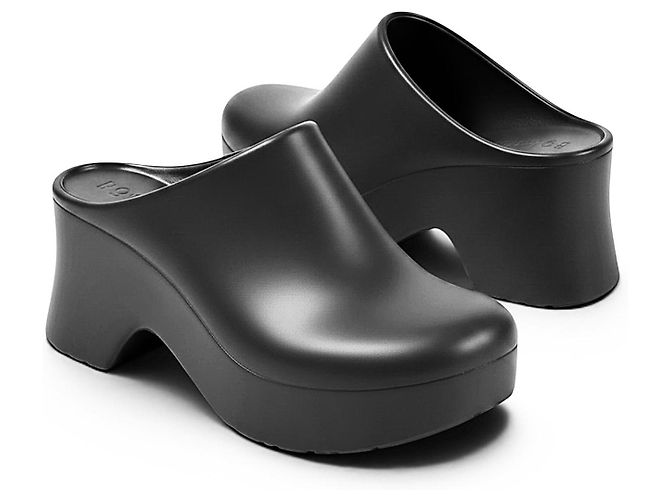 Zoccoli Loewe in gomma neri Nero - vista 12