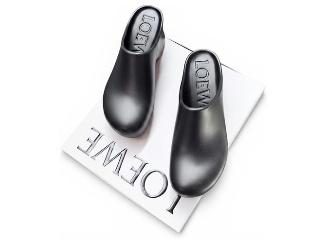 Zoccoli Loewe in gomma neri Nero - vista 18