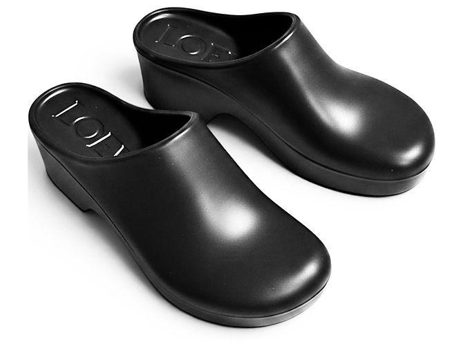 Zoccoli Loewe in gomma neri Nero - vista 3