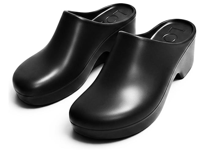 Zoccoli Loewe in gomma neri Nero - vista 4