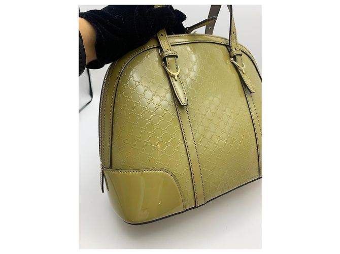 Gucci GG Monogramm Boston Dome-Tasche aus Lackleder - Ansicht 9