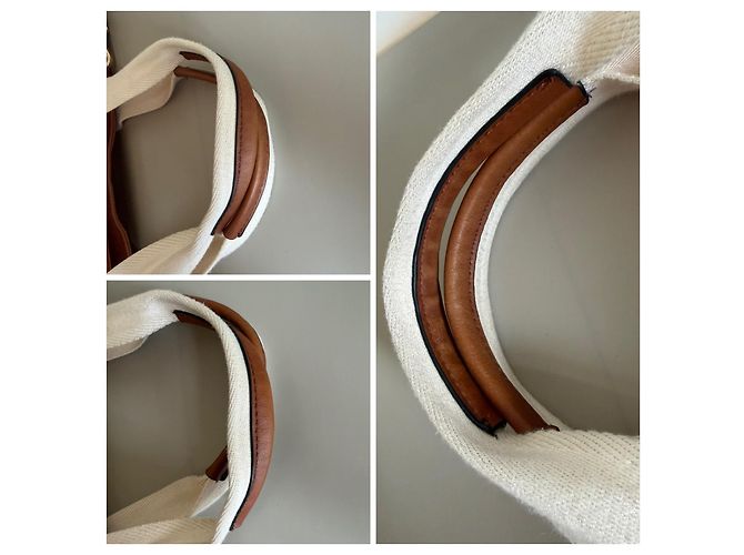 Chloé Borsa Tote Woody Diaper in Cotone Biologico Marrone - vista 7