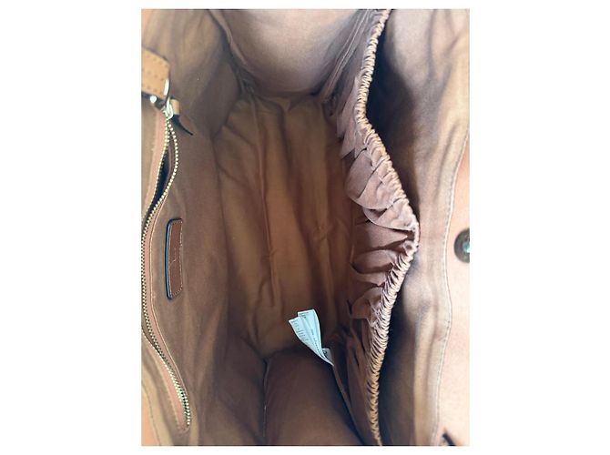 Chloé Borsa Tote Woody Diaper in Cotone Biologico Marrone - vista 8