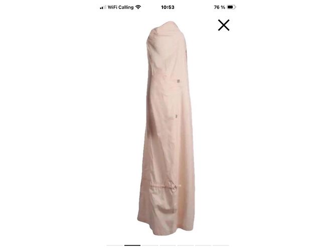 Marithé et François Girbaud langes Baumwollkleid in Blassrosa Pink - Ansicht 3