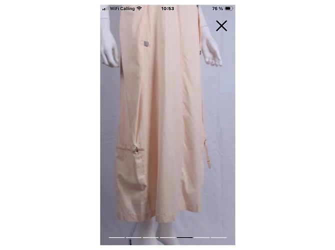 Marithé et François Girbaud langes Baumwollkleid in Blassrosa Pink - Ansicht 6