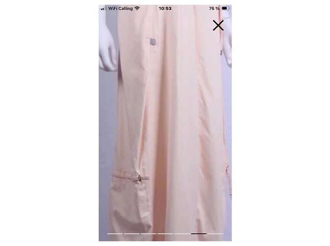Marithé et François Girbaud langes Baumwollkleid in Blassrosa Pink - Ansicht 8