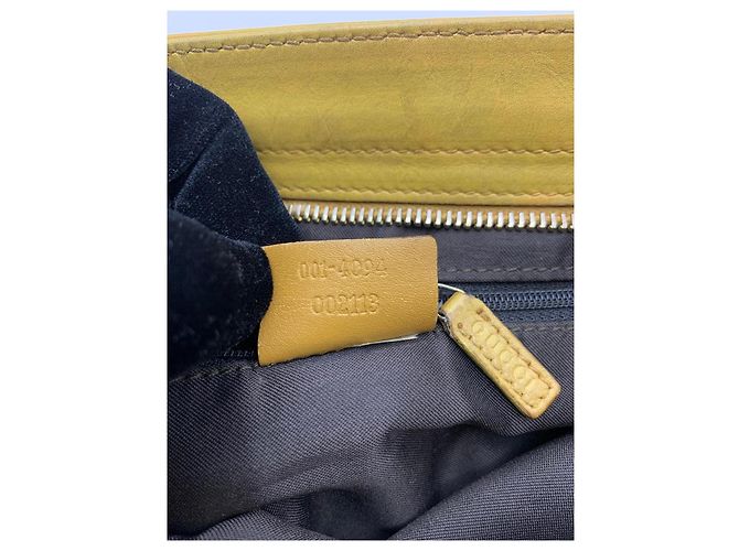 Gucci Borsa a tracolla GG Supreme e pelle gialla Marrone Beige Giallo - vista 13