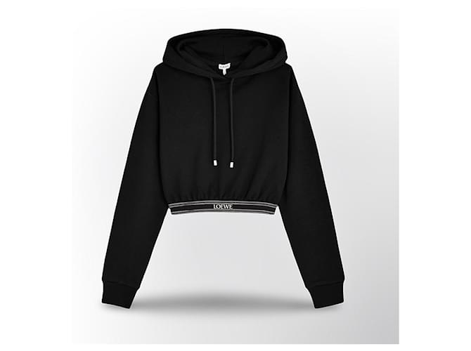 Sudadera corta de algodón Loewe - Negro - vista 16