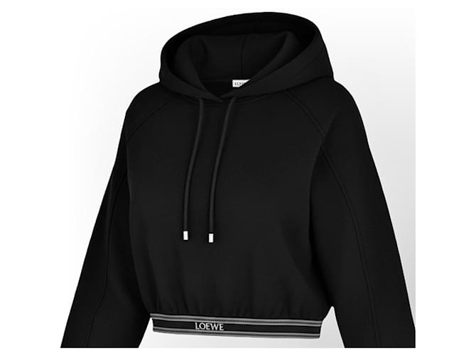 Sudadera corta de algodón Loewe - Negro - vista 3